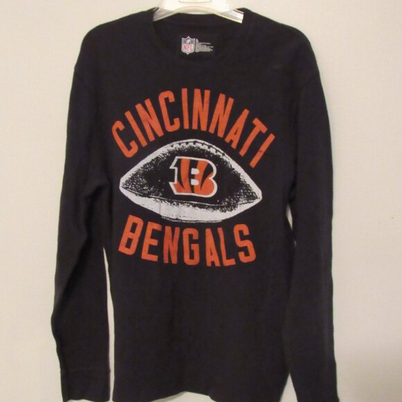 Cincinnati Bengals Sweatshirt Men's Size Large Brown Waffle Knit Football Logo - Picture 2 of 5